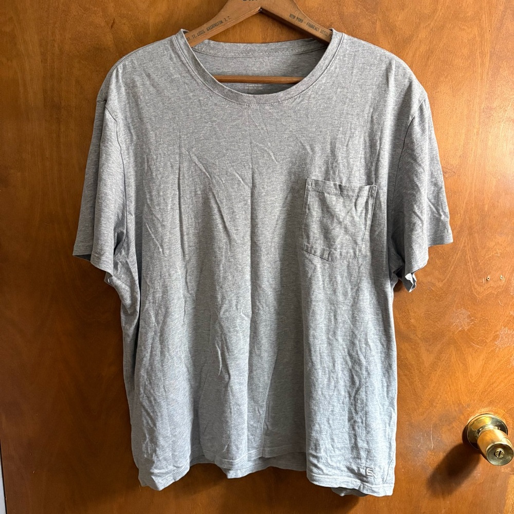 Everlane Uniform 100% Organic Cotton Men's Tee Gray Pocket T-Shirt Gym Active XL